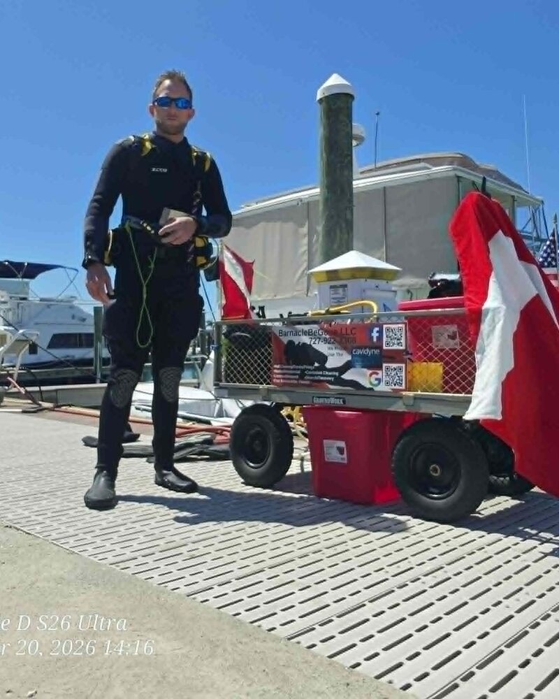 Kyle, owner and lead diver at BarnacleBeGone LLC